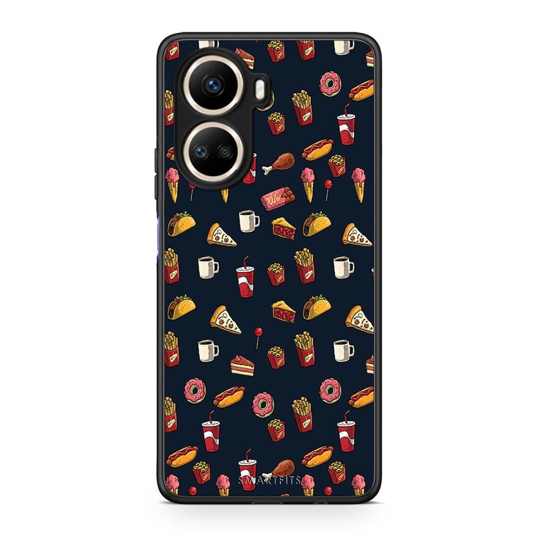 Θήκη Huawei Nova 10 SE Random Hungry από τη Smartfits με σχέδιο στο πίσω μέρος και μαύρο περίβλημα | Huawei Nova 10 SE Random Hungry Case with Colorful Back and Black Bezels