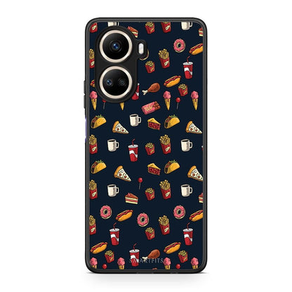 Θήκη Huawei Nova 10 SE Random Hungry από τη Smartfits με σχέδιο στο πίσω μέρος και μαύρο περίβλημα | Huawei Nova 10 SE Random Hungry Case with Colorful Back and Black Bezels