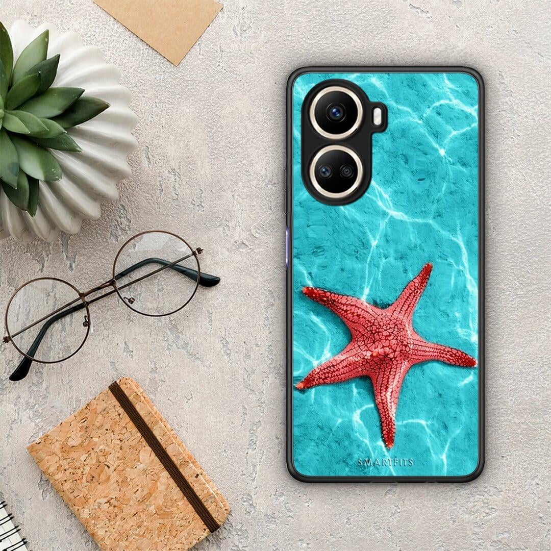 Θήκη Huawei Nova 10 SE Red Starfish από τη Smartfits με σχέδιο στο πίσω μέρος και μαύρο περίβλημα | Huawei Nova 10 SE Red Starfish Case with Colorful Back and Black Bezels