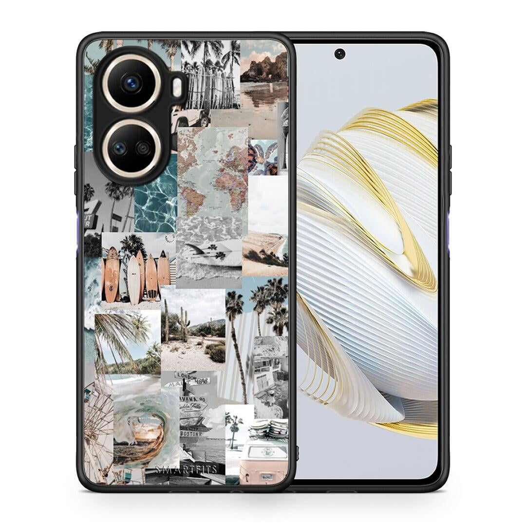 Θήκη Huawei Nova 10 SE Retro Beach Life από τη Smartfits με σχέδιο στο πίσω μέρος και μαύρο περίβλημα | Huawei Nova 10 SE Retro Beach Life Case with Colorful Back and Black Bezels