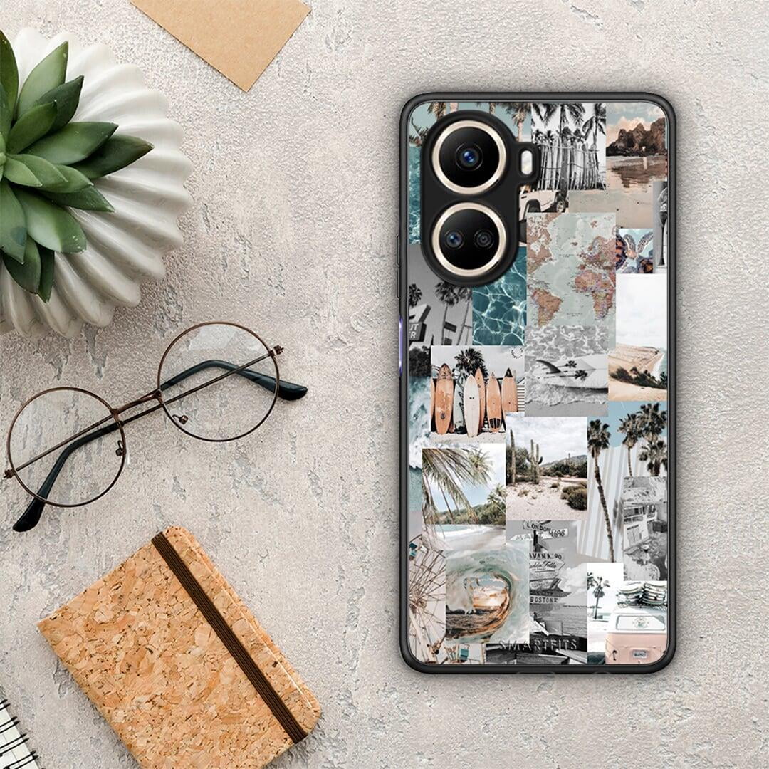 Θήκη Huawei Nova 10 SE Retro Beach Life από τη Smartfits με σχέδιο στο πίσω μέρος και μαύρο περίβλημα | Huawei Nova 10 SE Retro Beach Life Case with Colorful Back and Black Bezels