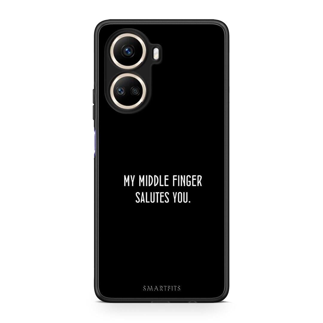 Θήκη Huawei Nova 10 SE Salute από τη Smartfits με σχέδιο στο πίσω μέρος και μαύρο περίβλημα | Huawei Nova 10 SE Salute Case with Colorful Back and Black Bezels