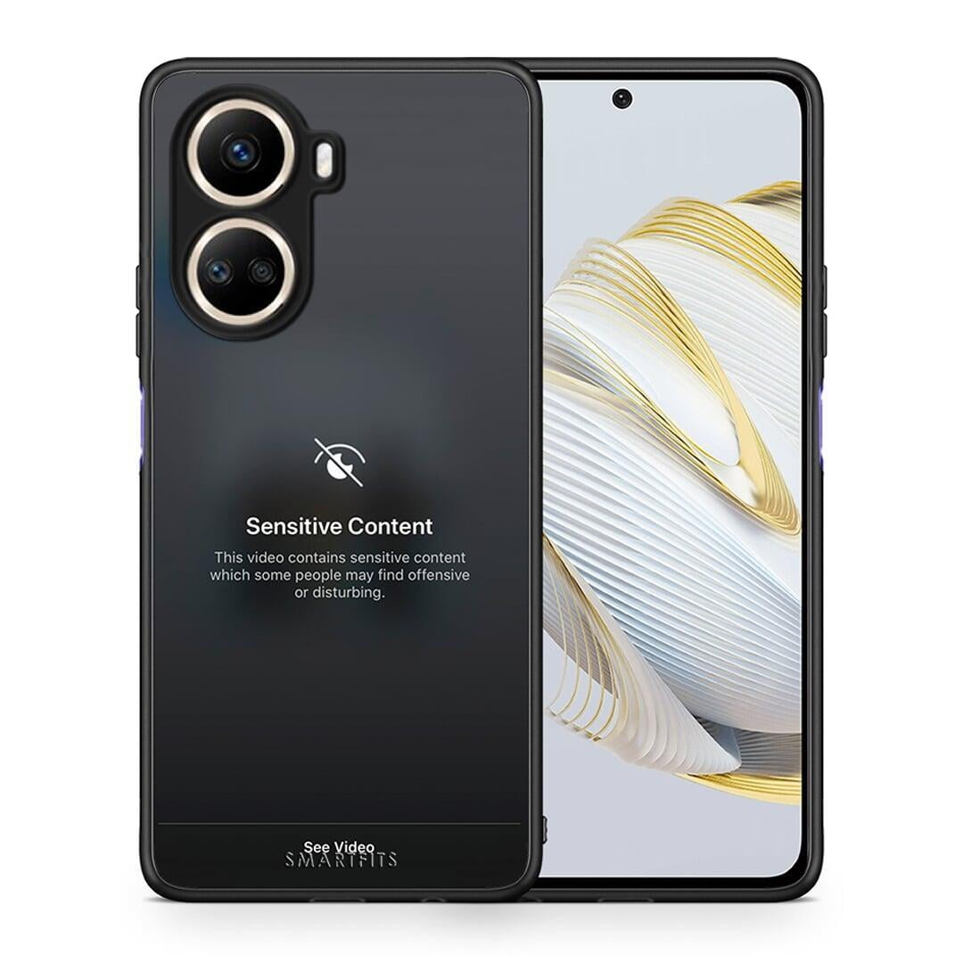 Θήκη Huawei Nova 10 SE Sensitive Content από τη Smartfits με σχέδιο στο πίσω μέρος και μαύρο περίβλημα | Huawei Nova 10 SE Sensitive Content Case with Colorful Back and Black Bezels
