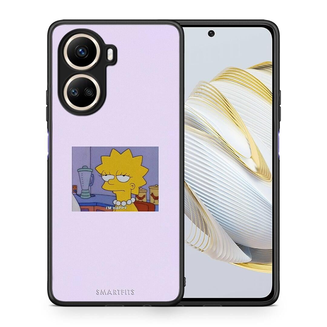 Θήκη Huawei Nova 10 SE So Happy από τη Smartfits με σχέδιο στο πίσω μέρος και μαύρο περίβλημα | Huawei Nova 10 SE So Happy Case with Colorful Back and Black Bezels