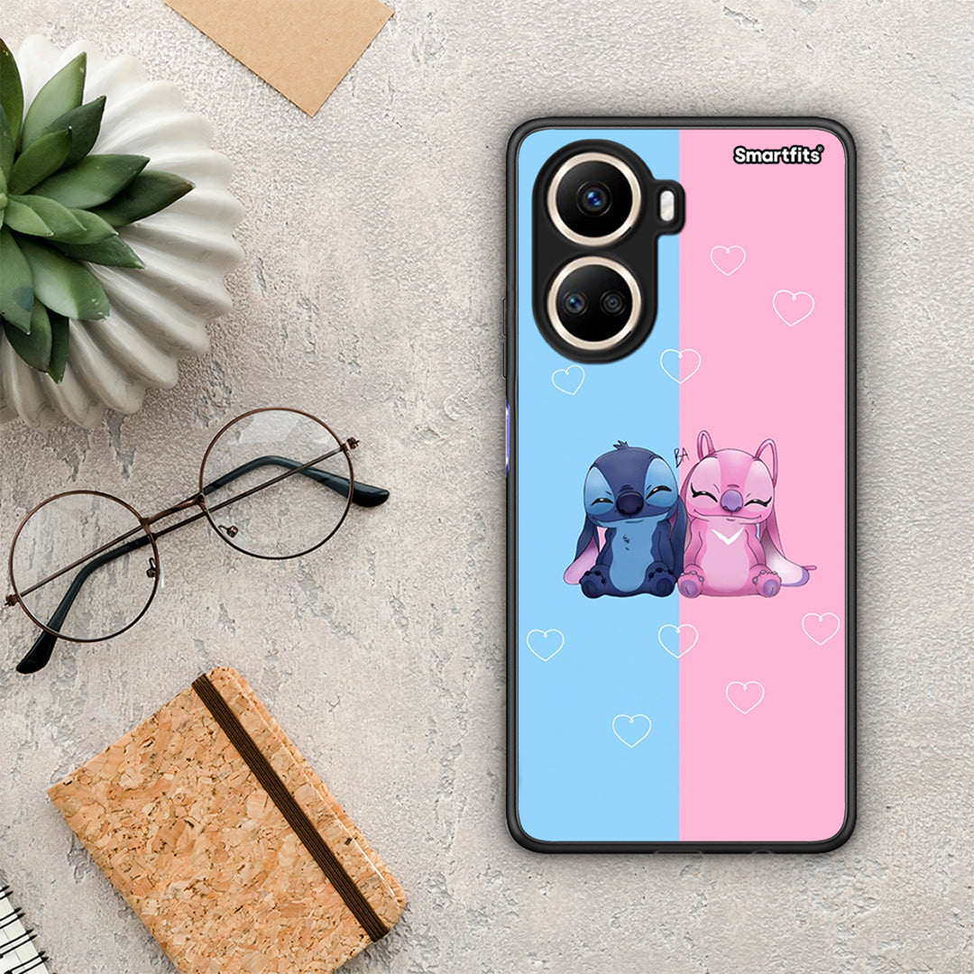 Θήκη Huawei Nova 10 SE Stitch And Angel από τη Smartfits με σχέδιο στο πίσω μέρος και μαύρο περίβλημα | Huawei Nova 10 SE Stitch And Angel Case with Colorful Back and Black Bezels