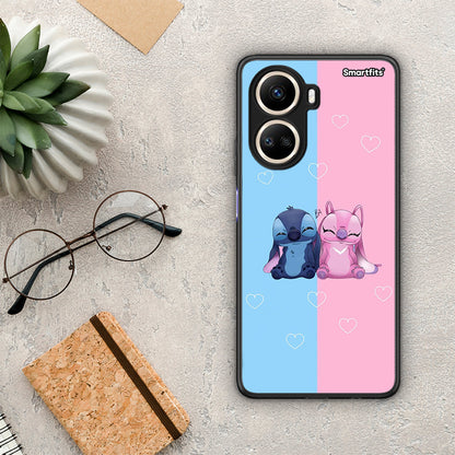 Θήκη Huawei Nova 10 SE Stitch And Angel από τη Smartfits με σχέδιο στο πίσω μέρος και μαύρο περίβλημα | Huawei Nova 10 SE Stitch And Angel Case with Colorful Back and Black Bezels