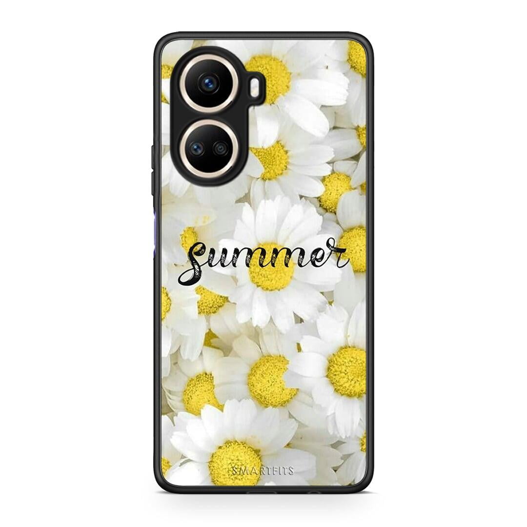 Θήκη Huawei Nova 10 SE Summer Daisies από τη Smartfits με σχέδιο στο πίσω μέρος και μαύρο περίβλημα | Huawei Nova 10 SE Summer Daisies Case with Colorful Back and Black Bezels