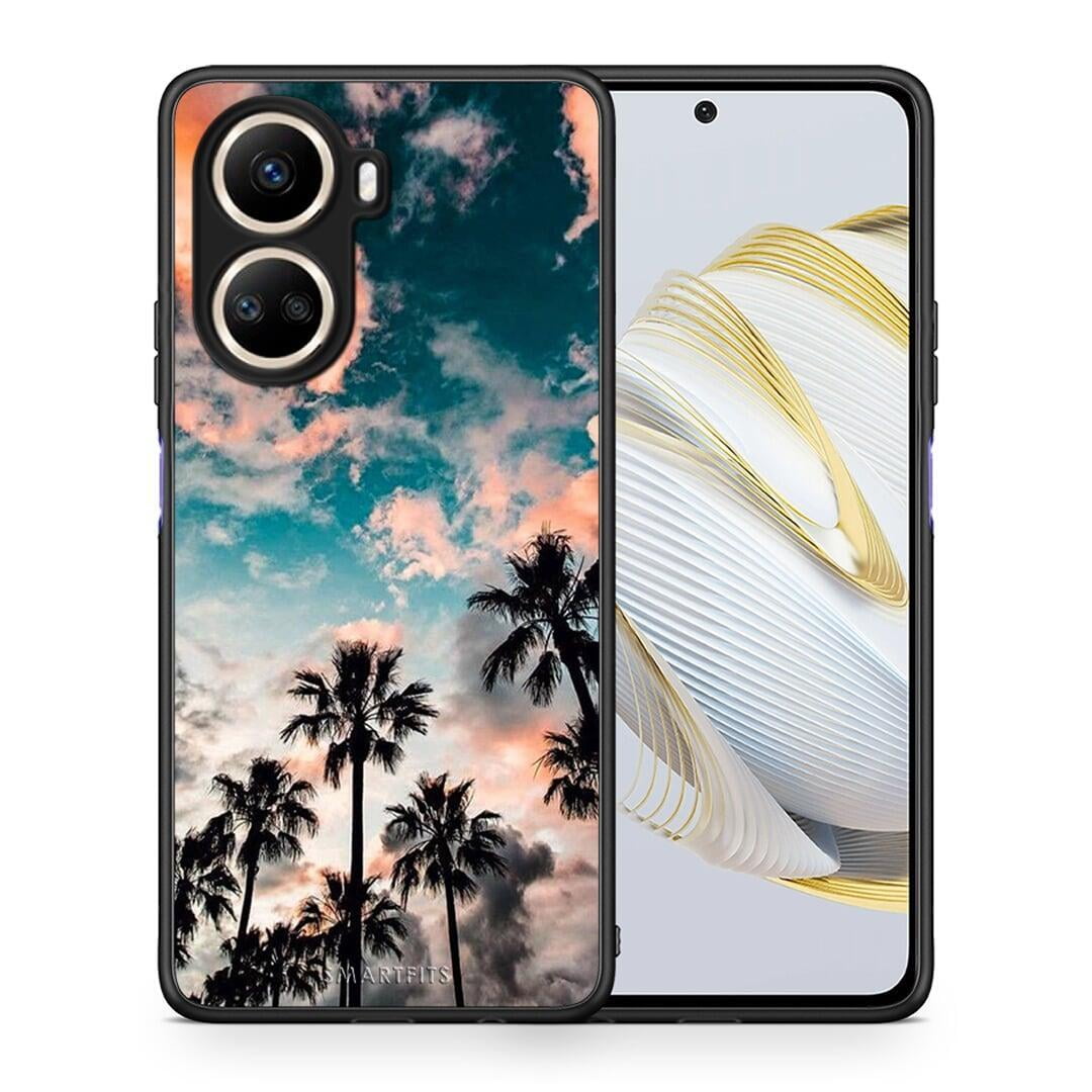 Θήκη Huawei Nova 10 SE Summer Sky από τη Smartfits με σχέδιο στο πίσω μέρος και μαύρο περίβλημα | Huawei Nova 10 SE Summer Sky Case with Colorful Back and Black Bezels