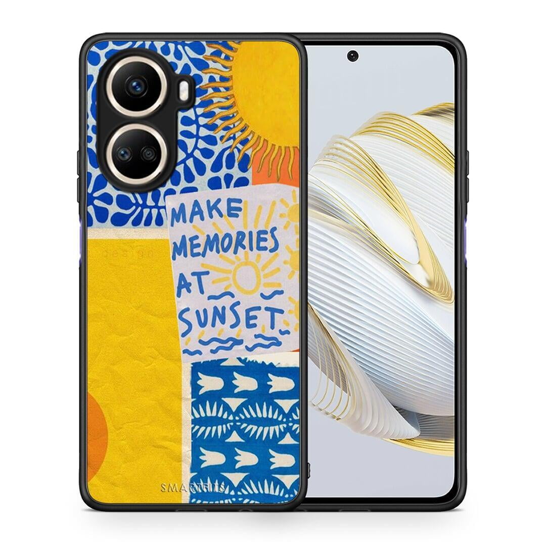 Θήκη Huawei Nova 10 SE Sunset Memories από τη Smartfits με σχέδιο στο πίσω μέρος και μαύρο περίβλημα | Huawei Nova 10 SE Sunset Memories Case with Colorful Back and Black Bezels