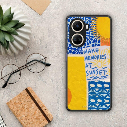 Θήκη Huawei Nova 10 SE Sunset Memories από τη Smartfits με σχέδιο στο πίσω μέρος και μαύρο περίβλημα | Huawei Nova 10 SE Sunset Memories Case with Colorful Back and Black Bezels