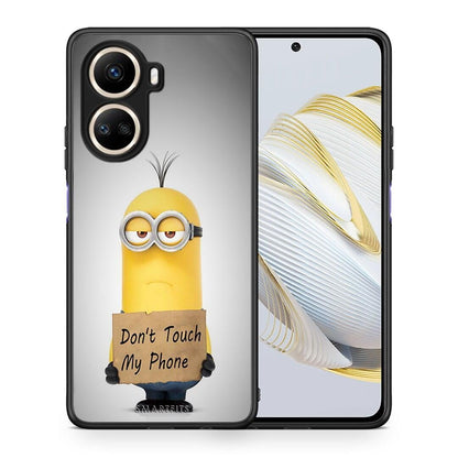 Θήκη Huawei Nova 10 SE Text Minion από τη Smartfits με σχέδιο στο πίσω μέρος και μαύρο περίβλημα | Huawei Nova 10 SE Text Minion Case with Colorful Back and Black Bezels
