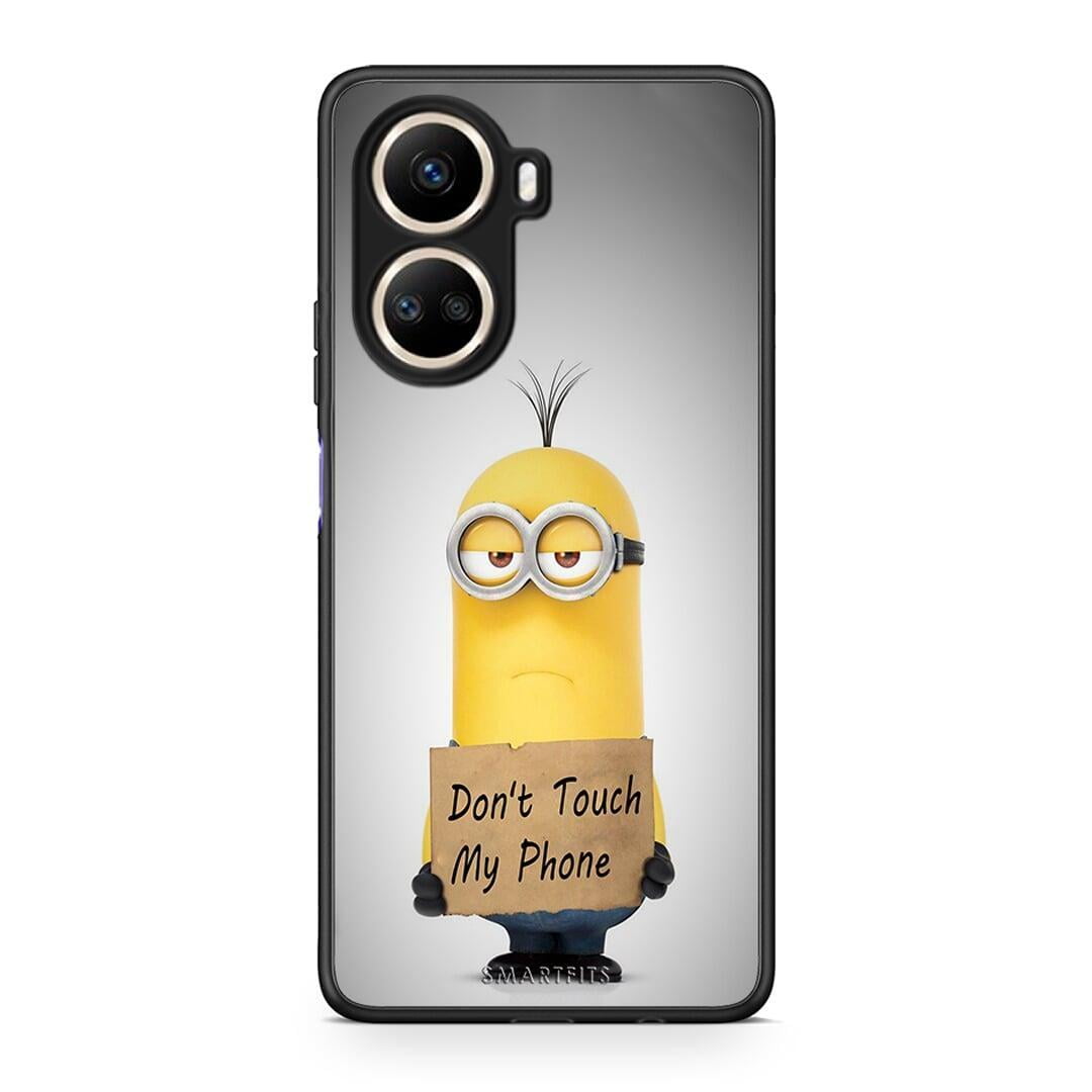 Θήκη Huawei Nova 10 SE Text Minion από τη Smartfits με σχέδιο στο πίσω μέρος και μαύρο περίβλημα | Huawei Nova 10 SE Text Minion Case with Colorful Back and Black Bezels
