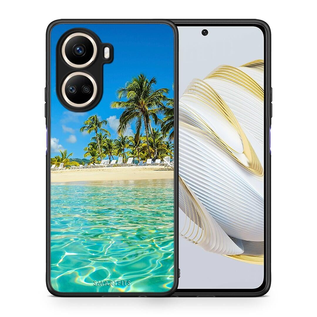 Θήκη Huawei Nova 10 SE Tropical Vibes από τη Smartfits με σχέδιο στο πίσω μέρος και μαύρο περίβλημα | Huawei Nova 10 SE Tropical Vibes Case with Colorful Back and Black Bezels