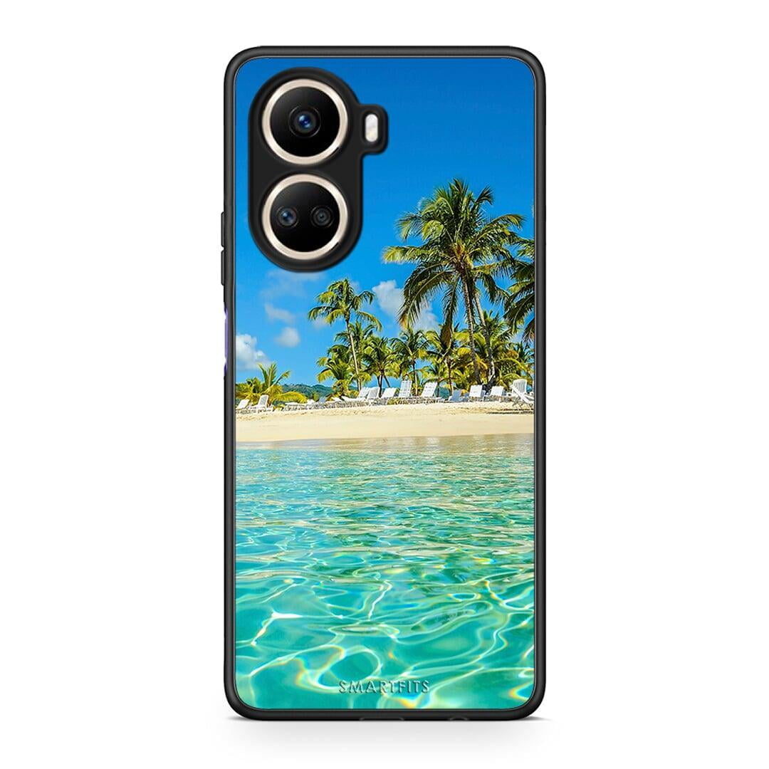 Θήκη Huawei Nova 10 SE Tropical Vibes από τη Smartfits με σχέδιο στο πίσω μέρος και μαύρο περίβλημα | Huawei Nova 10 SE Tropical Vibes Case with Colorful Back and Black Bezels