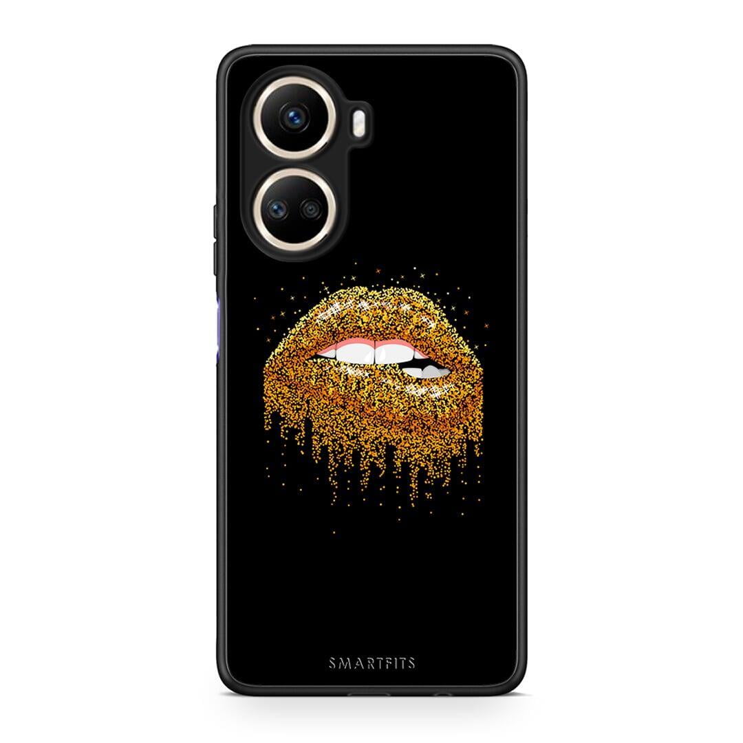 Θήκη Huawei Nova 10 SE Valentine Golden από τη Smartfits με σχέδιο στο πίσω μέρος και μαύρο περίβλημα | Huawei Nova 10 SE Valentine Golden Case with Colorful Back and Black Bezels