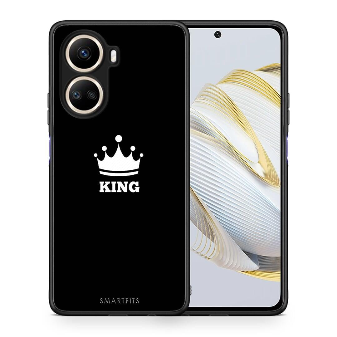 Θήκη Huawei Nova 10 SE Valentine King από τη Smartfits με σχέδιο στο πίσω μέρος και μαύρο περίβλημα | Huawei Nova 10 SE Valentine King Case with Colorful Back and Black Bezels