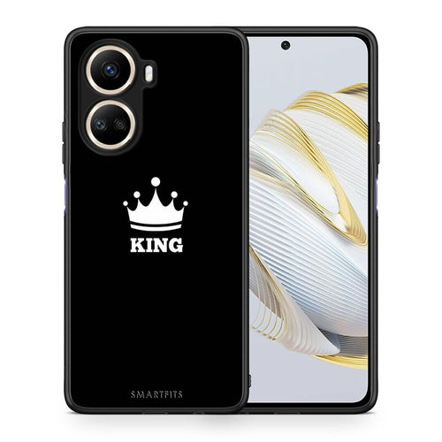 Θήκη Huawei Nova 10 SE Valentine King από τη Smartfits με σχέδιο στο πίσω μέρος και μαύρο περίβλημα | Huawei Nova 10 SE Valentine King Case with Colorful Back and Black Bezels