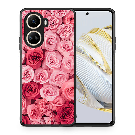 Θήκη Huawei Nova 10 SE Valentine RoseGarden από τη Smartfits με σχέδιο στο πίσω μέρος και μαύρο περίβλημα | Huawei Nova 10 SE Valentine RoseGarden Case with Colorful Back and Black Bezels