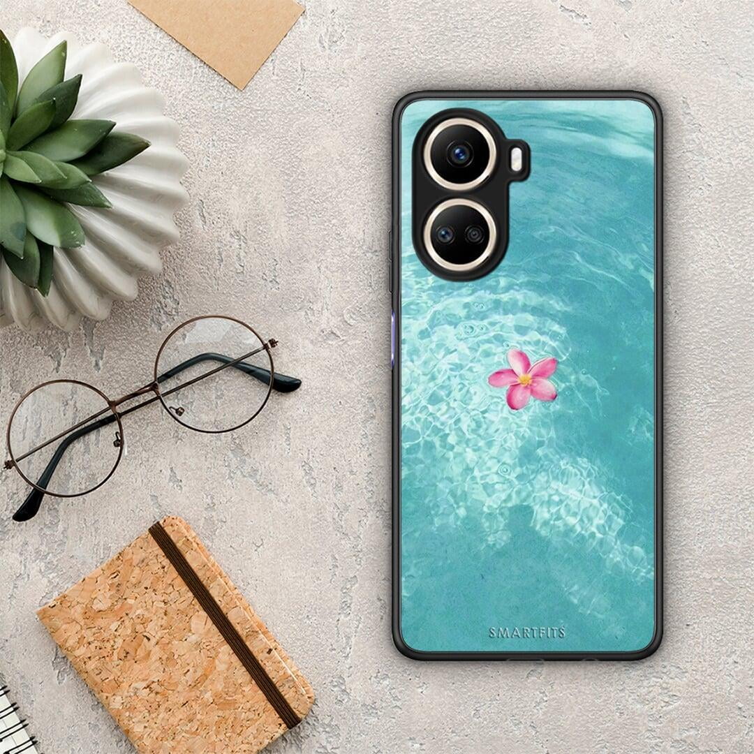 Θήκη Huawei Nova 10 SE Water Flower από τη Smartfits με σχέδιο στο πίσω μέρος και μαύρο περίβλημα | Huawei Nova 10 SE Water Flower Case with Colorful Back and Black Bezels