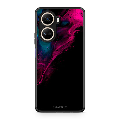Θήκη Huawei Nova 10 SE Watercolor Pink Black από τη Smartfits με σχέδιο στο πίσω μέρος και μαύρο περίβλημα | Huawei Nova 10 SE Watercolor Pink Black Case with Colorful Back and Black Bezels