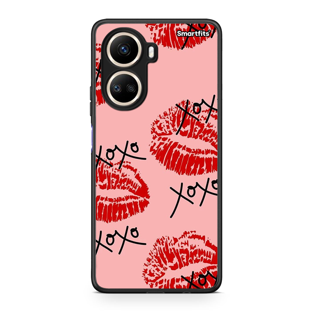 Θήκη Huawei Nova 10 SE XOXO Lips από τη Smartfits με σχέδιο στο πίσω μέρος και μαύρο περίβλημα | Huawei Nova 10 SE XOXO Lips Case with Colorful Back and Black Bezels