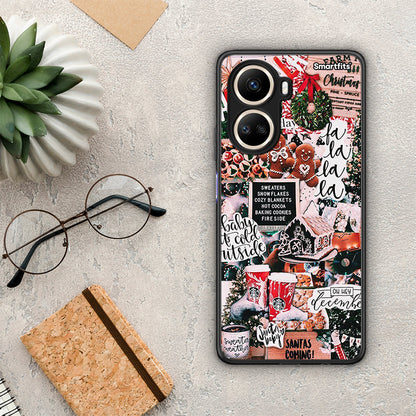 Θήκη Huawei Nova 10 SE Xmas Habbits από τη Smartfits με σχέδιο στο πίσω μέρος και μαύρο περίβλημα | Huawei Nova 10 SE Xmas Habbits Case with Colorful Back and Black Bezels