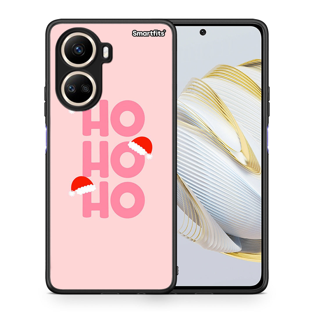 Θήκη Huawei Nova 10 SE Xmas Ho Ho Ho από τη Smartfits με σχέδιο στο πίσω μέρος και μαύρο περίβλημα | Huawei Nova 10 SE Xmas Ho Ho Ho Case with Colorful Back and Black Bezels
