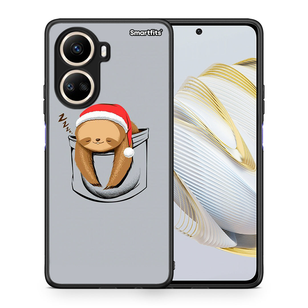 Θήκη Huawei Nova 10 SE Xmas Zzzz από τη Smartfits με σχέδιο στο πίσω μέρος και μαύρο περίβλημα | Huawei Nova 10 SE Xmas Zzzz Case with Colorful Back and Black Bezels