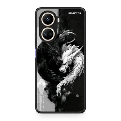 Θήκη Huawei Nova 10 SE Yin Yang από τη Smartfits με σχέδιο στο πίσω μέρος και μαύρο περίβλημα | Huawei Nova 10 SE Yin Yang Case with Colorful Back and Black Bezels