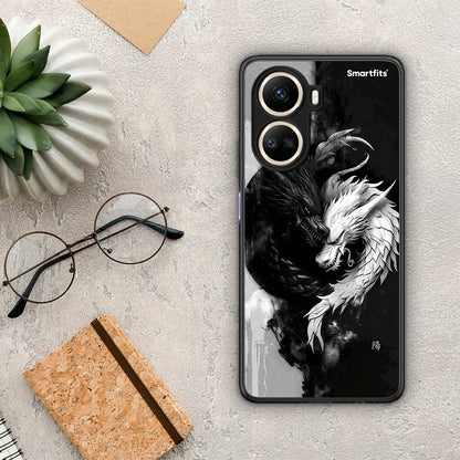 Θήκη Huawei Nova 10 SE Yin Yang από τη Smartfits με σχέδιο στο πίσω μέρος και μαύρο περίβλημα | Huawei Nova 10 SE Yin Yang Case with Colorful Back and Black Bezels