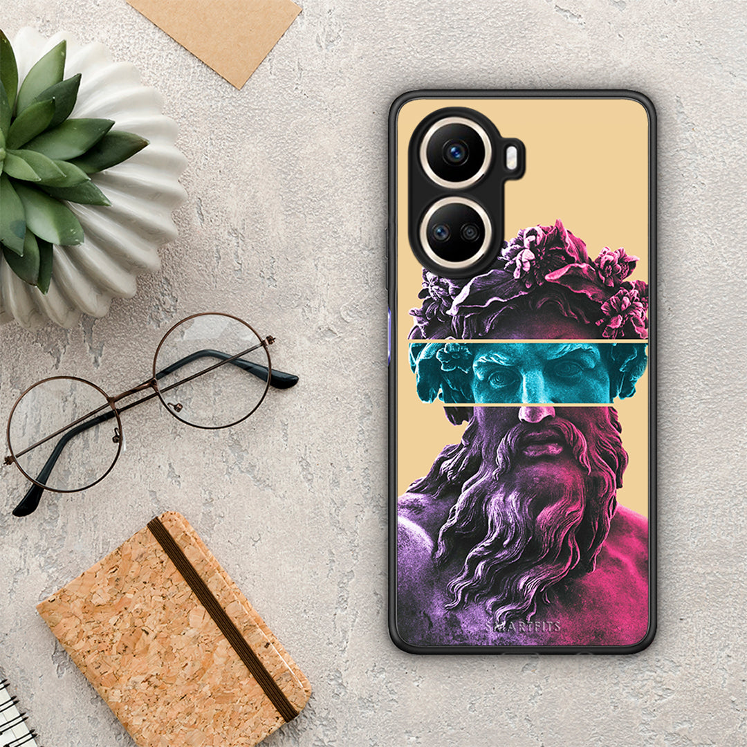 Θήκη Huawei Nova 10 SE Zeus Art από τη Smartfits με σχέδιο στο πίσω μέρος και μαύρο περίβλημα | Huawei Nova 10 SE Zeus Art Case with Colorful Back and Black Bezels