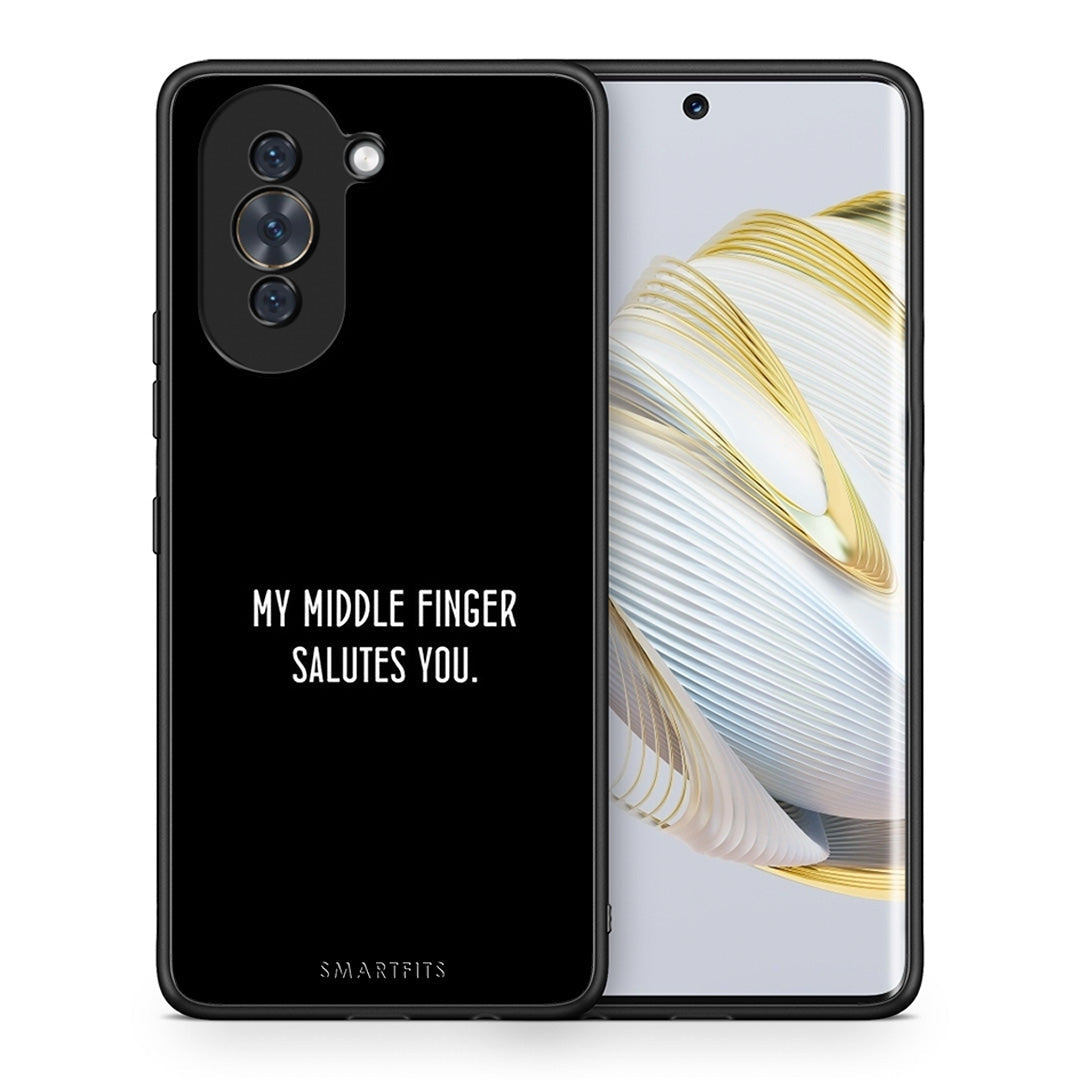 Θήκη Huawei Nova 10 Salute από τη Smartfits με σχέδιο στο πίσω μέρος και μαύρο περίβλημα | Huawei Nova 10 Salute case with colorful back and black bezels
