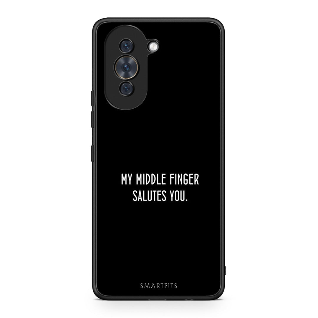 Huawei Nova 10 Salute θήκη από τη Smartfits με σχέδιο στο πίσω μέρος και μαύρο περίβλημα | Smartphone case with colorful back and black bezels by Smartfits