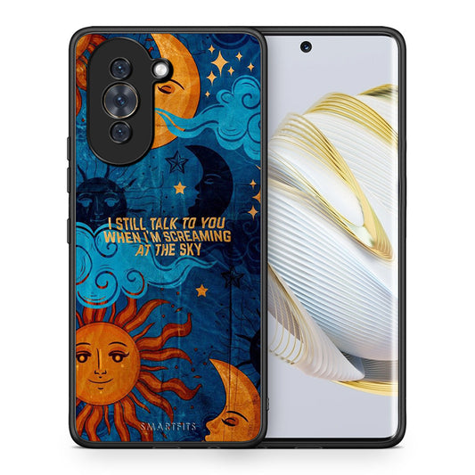 Θήκη Huawei Nova 10 Screaming Sky από τη Smartfits με σχέδιο στο πίσω μέρος και μαύρο περίβλημα | Huawei Nova 10 Screaming Sky case with colorful back and black bezels