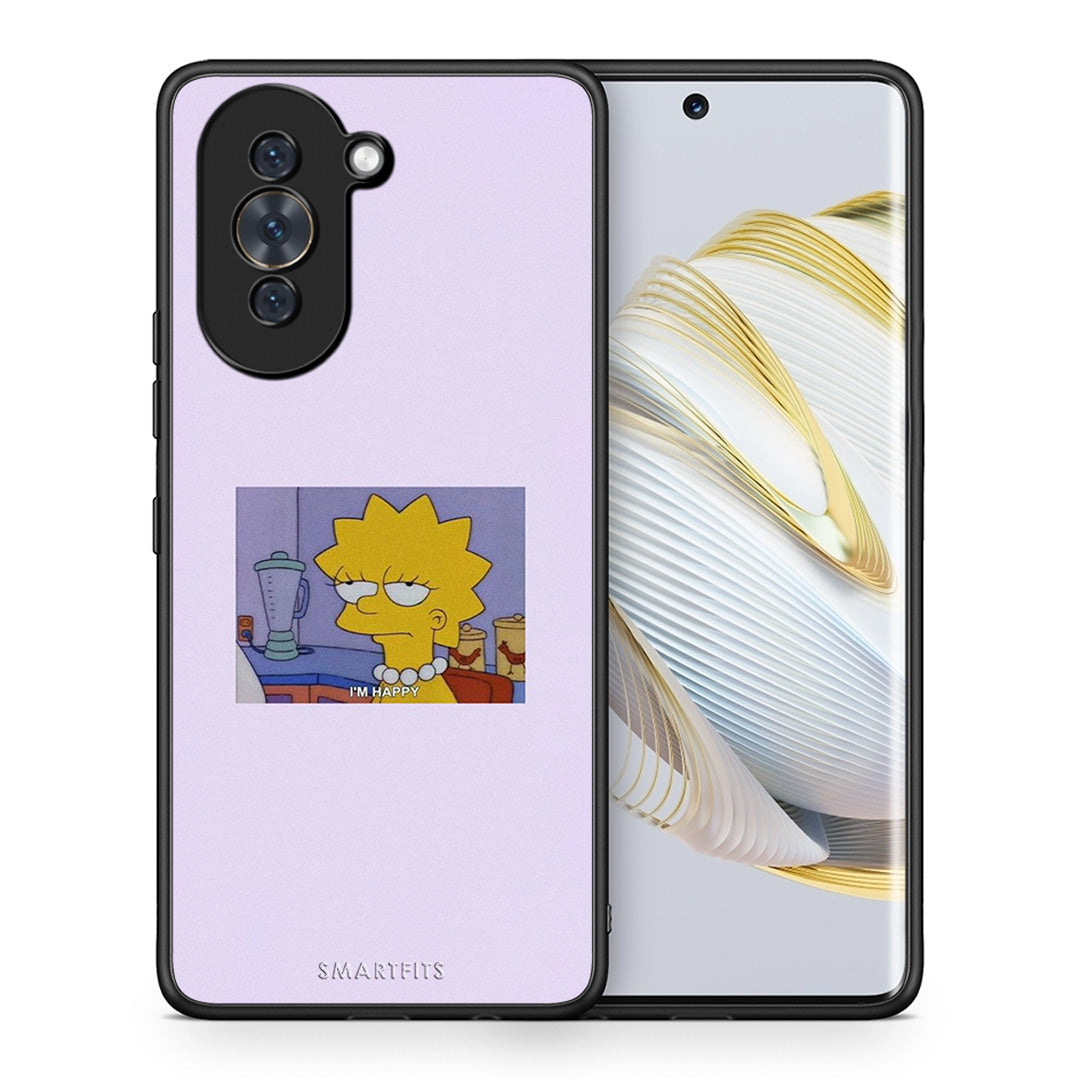 Θήκη Huawei Nova 10 So Happy από τη Smartfits με σχέδιο στο πίσω μέρος και μαύρο περίβλημα | Huawei Nova 10 So Happy case with colorful back and black bezels