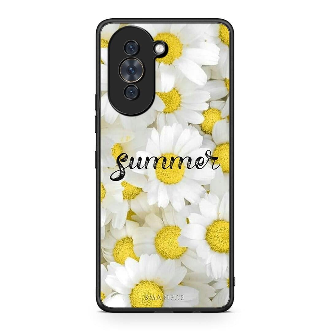 Huawei Nova 10 Summer Daisies Θήκη από τη Smartfits με σχέδιο στο πίσω μέρος και μαύρο περίβλημα | Smartphone case with colorful back and black bezels by Smartfits