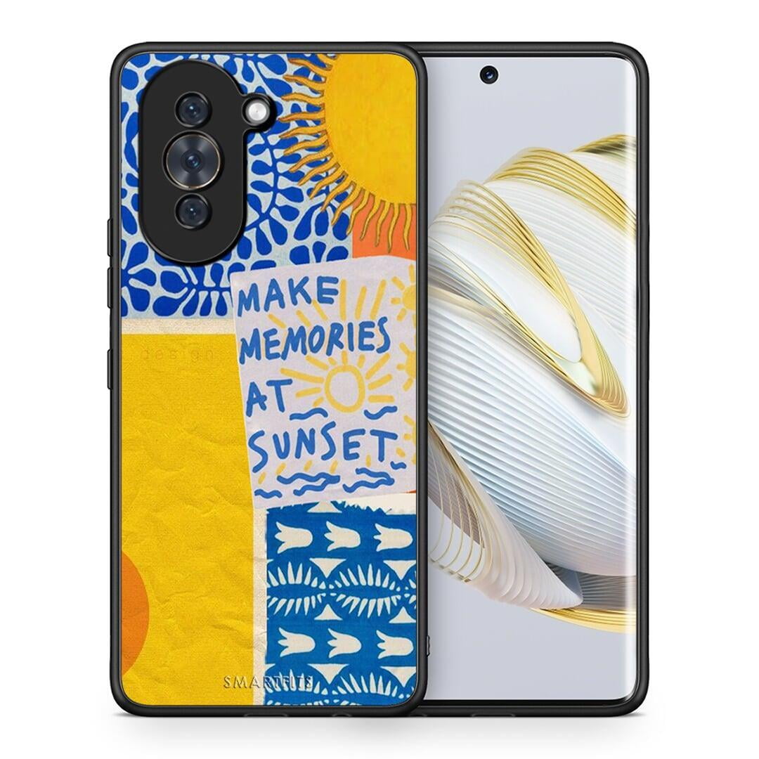Θήκη Huawei Nova 10 Sunset Memories από τη Smartfits με σχέδιο στο πίσω μέρος και μαύρο περίβλημα | Huawei Nova 10 Sunset Memories case with colorful back and black bezels