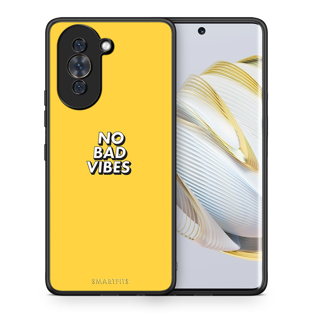 Θήκη Huawei Nova 10 Vibes Text από τη Smartfits με σχέδιο στο πίσω μέρος και μαύρο περίβλημα | Huawei Nova 10 Vibes Text case with colorful back and black bezels
