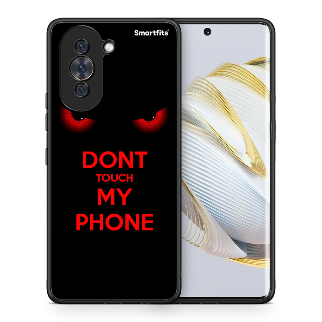 Θήκη Huawei Nova 10 Touch My Phone από τη Smartfits με σχέδιο στο πίσω μέρος και μαύρο περίβλημα | Huawei Nova 10 Touch My Phone case with colorful back and black bezels