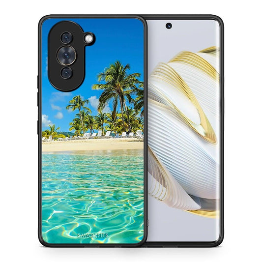 Θήκη Huawei Nova 10 Tropical Vibes από τη Smartfits με σχέδιο στο πίσω μέρος και μαύρο περίβλημα | Huawei Nova 10 Tropical Vibes case with colorful back and black bezels