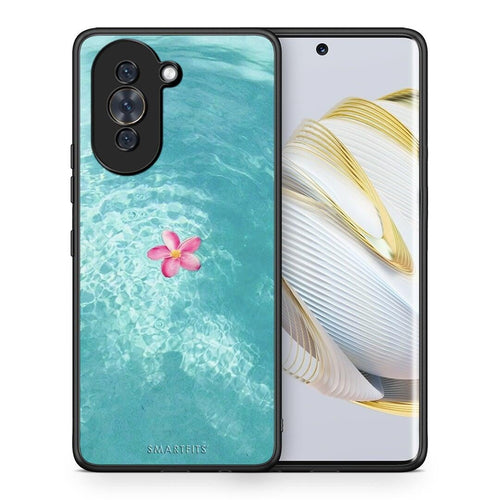 Θήκη Huawei Nova 10 Water Flower από τη Smartfits με σχέδιο στο πίσω μέρος και μαύρο περίβλημα | Huawei Nova 10 Water Flower case with colorful back and black bezels
