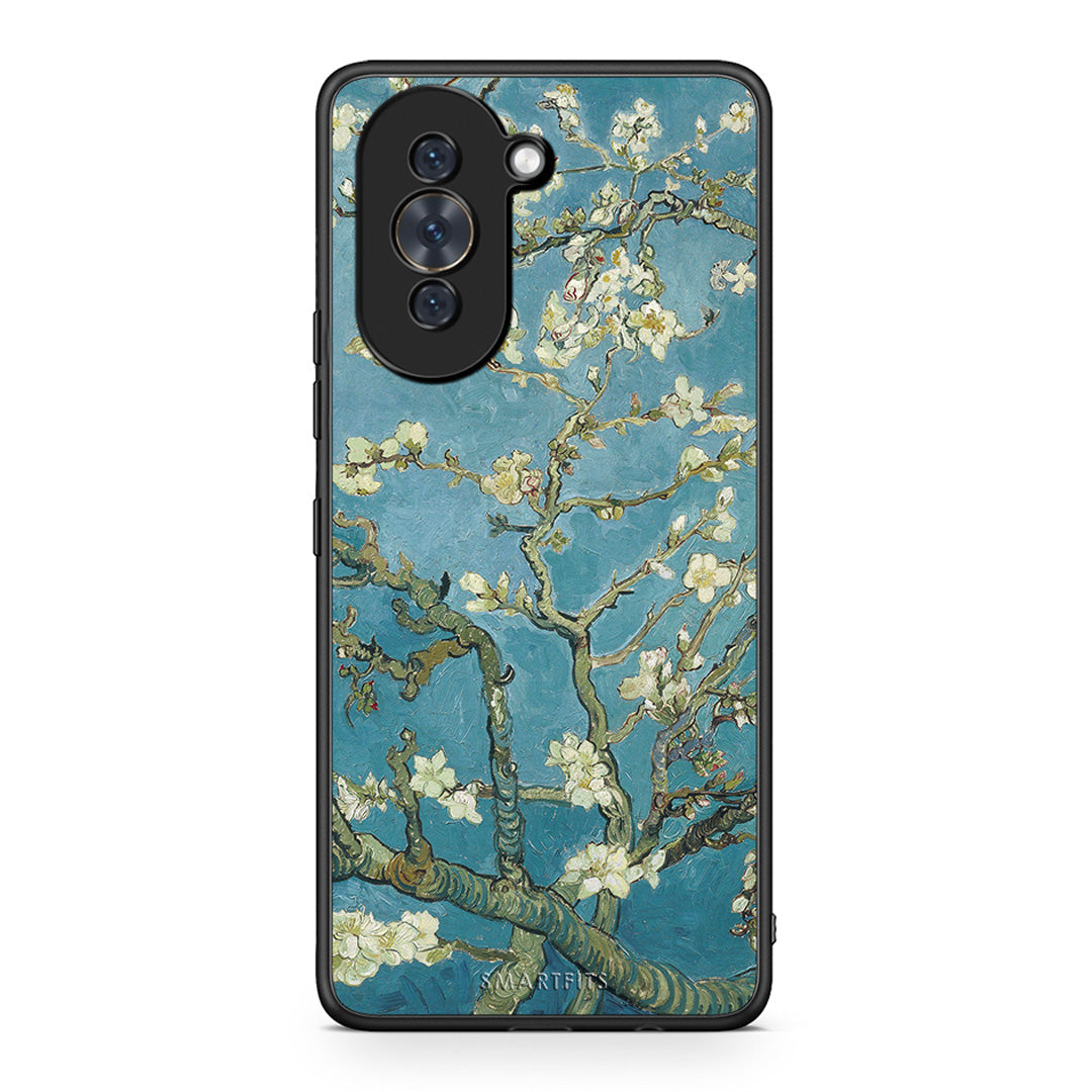 Huawei Nova 10 White Blossoms θήκη από τη Smartfits με σχέδιο στο πίσω μέρος και μαύρο περίβλημα | Smartphone case with colorful back and black bezels by Smartfits