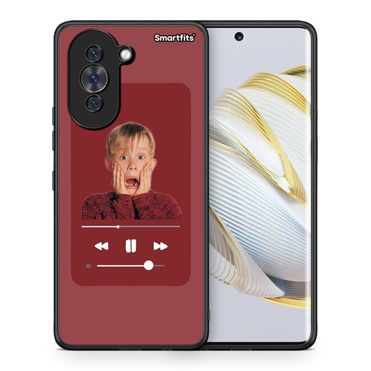 Θήκη Huawei Nova 10 Xmas Alone Music από τη Smartfits με σχέδιο στο πίσω μέρος και μαύρο περίβλημα | Huawei Nova 10 Xmas Alone Music case with colorful back and black bezels