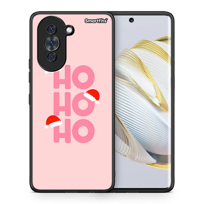 Θήκη Huawei Nova 10 Xmas Ho Ho Ho από τη Smartfits με σχέδιο στο πίσω μέρος και μαύρο περίβλημα | Huawei Nova 10 Xmas Ho Ho Ho case with colorful back and black bezels