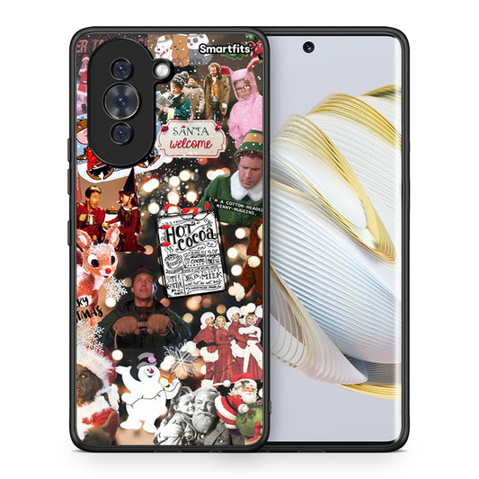 Θήκη Huawei Nova 10 Xmas Movies από τη Smartfits με σχέδιο στο πίσω μέρος και μαύρο περίβλημα | Huawei Nova 10 Xmas Movies case with colorful back and black bezels