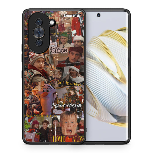 Θήκη Huawei Nova 10 Xmas Wishes από τη Smartfits με σχέδιο στο πίσω μέρος και μαύρο περίβλημα | Huawei Nova 10 Xmas Wishes case with colorful back and black bezels