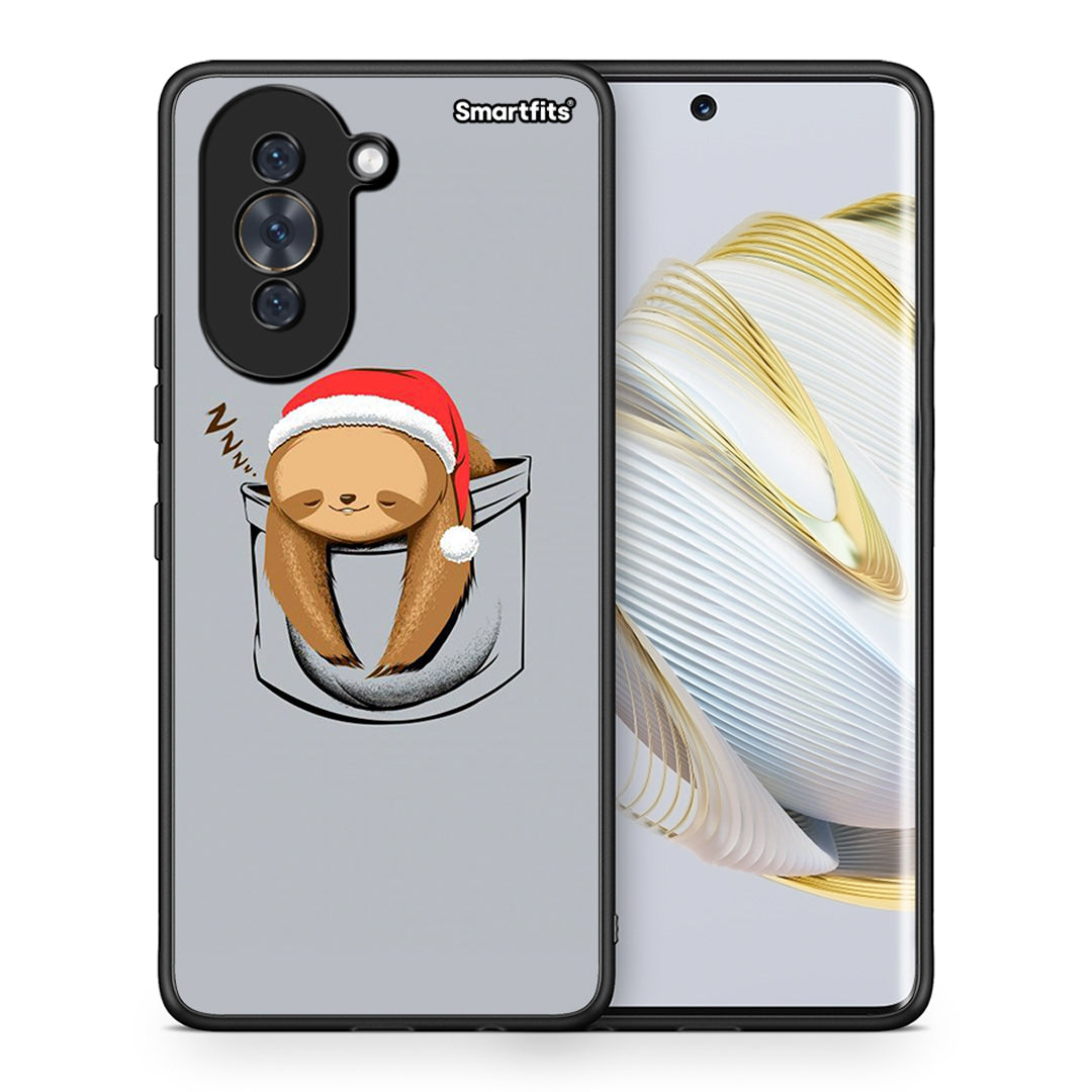 Θήκη Huawei Nova 10 Xmas Zzzz από τη Smartfits με σχέδιο στο πίσω μέρος και μαύρο περίβλημα | Huawei Nova 10 Xmas Zzzz case with colorful back and black bezels
