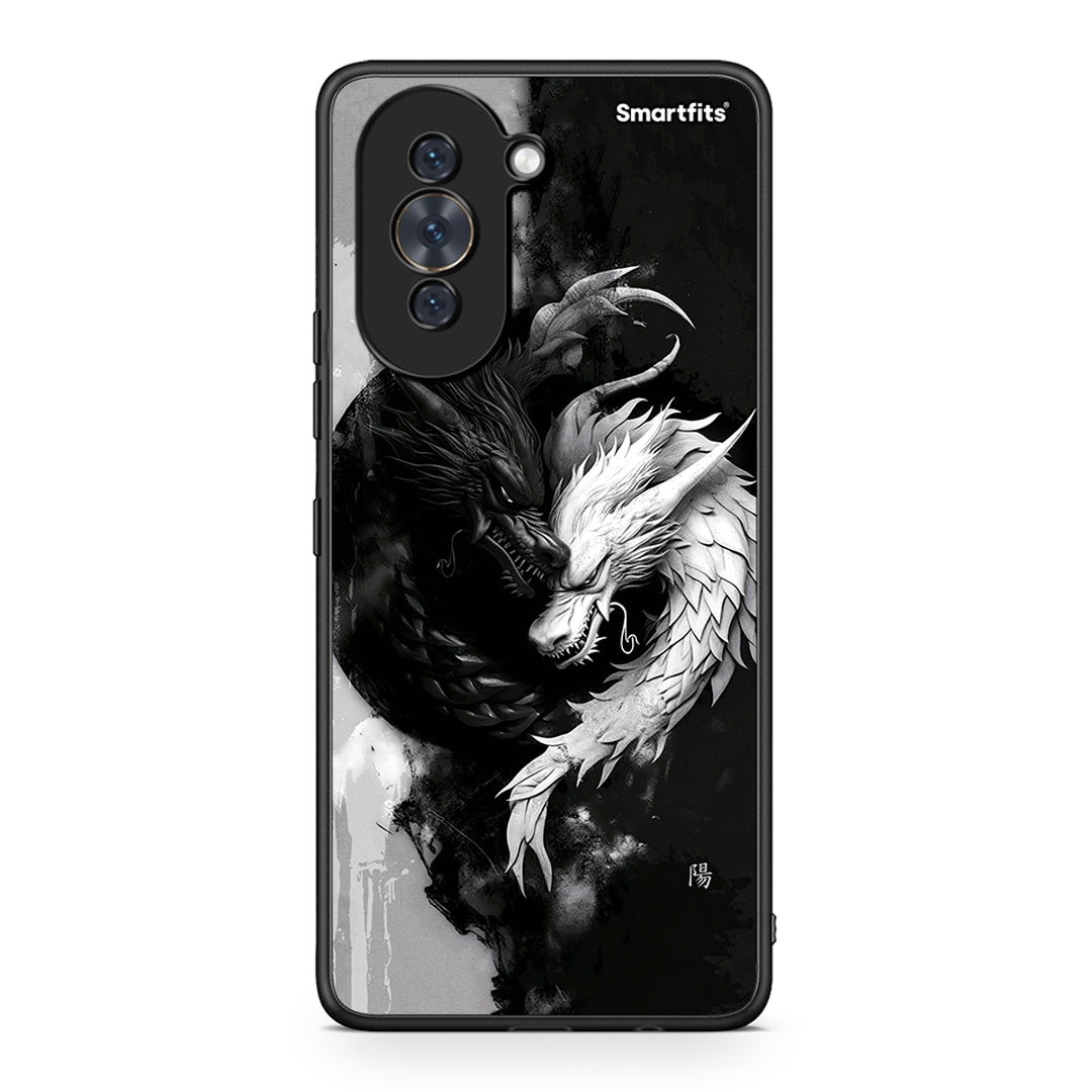Huawei Nova 10 Yin Yang θήκη από τη Smartfits με σχέδιο στο πίσω μέρος και μαύρο περίβλημα | Smartphone case with colorful back and black bezels by Smartfits