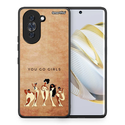 Θήκη Huawei Nova 10 You Go Girl από τη Smartfits με σχέδιο στο πίσω μέρος και μαύρο περίβλημα | Huawei Nova 10 You Go Girl case with colorful back and black bezels