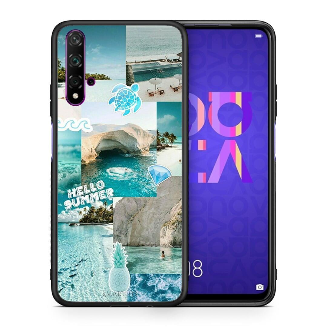 Θήκη Huawei Nova 5T / Honor 20 Aesthetic Summer από τη Smartfits με σχέδιο στο πίσω μέρος και μαύρο περίβλημα | Huawei Nova 5T / Honor 20 Aesthetic Summer case with colorful back and black bezels